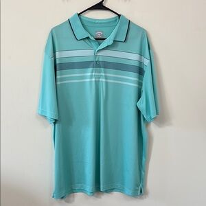 Callaway Opti-Dri Mosaic Chest Stripe Men's Polo Shirt Blue Grotto Lounge XL